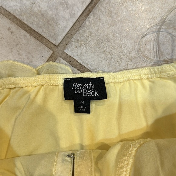 NWT! Pacsun Beverly and Beck Yellow Velvet Bow Corset Top M coquette - Picture 3 of 7